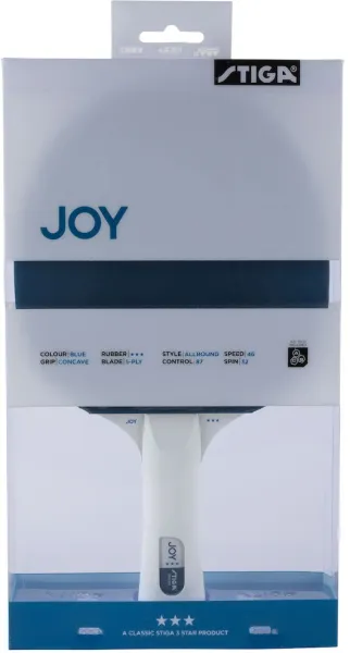 Stiga Joy 3* Bordtennisbat bat, blå/hvid